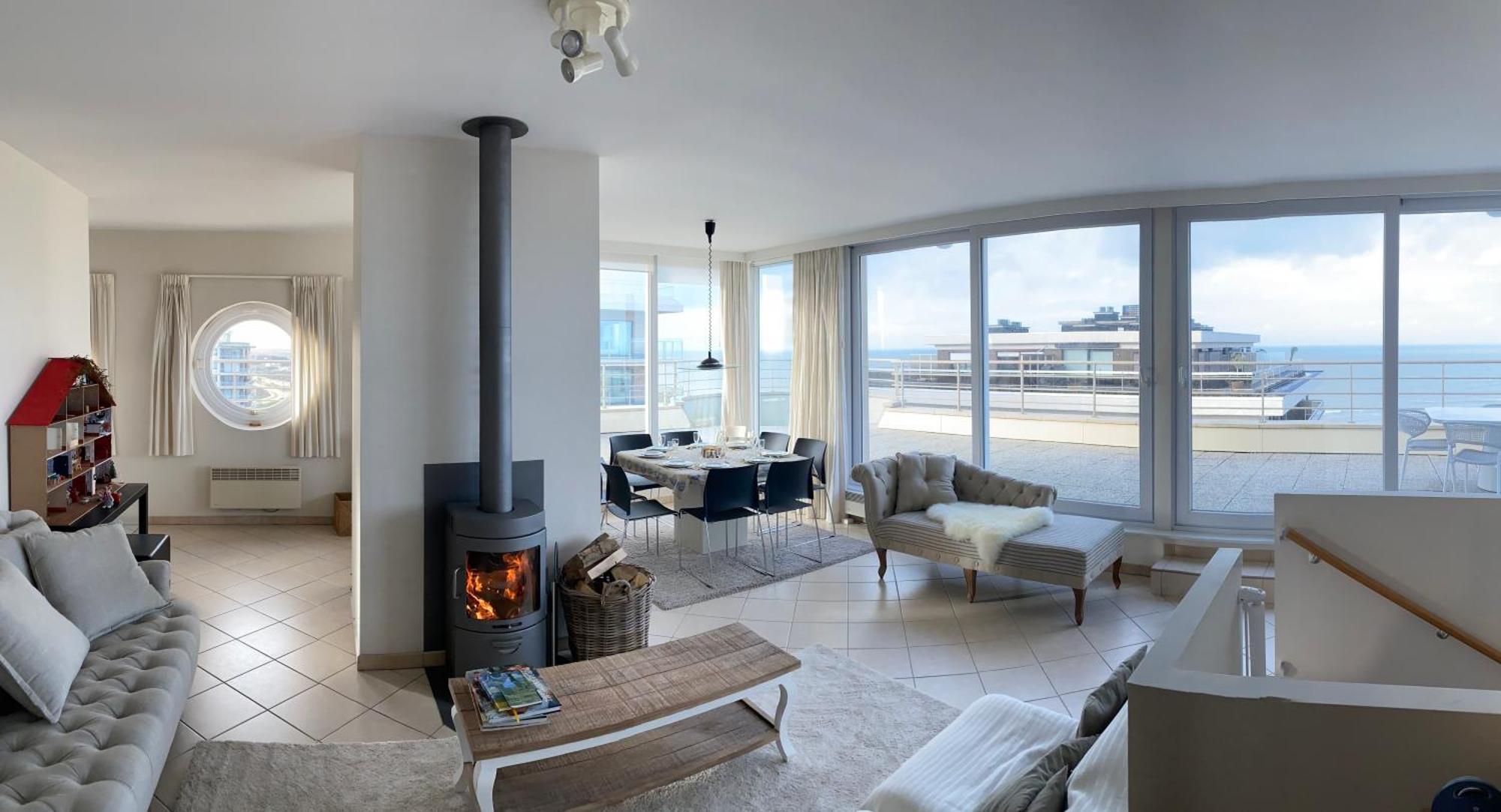 Duplex Penthouse Super Zeezicht Apartment De Panne Exterior photo